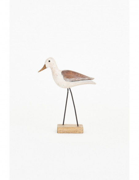 Pájaro decorativo con base madera