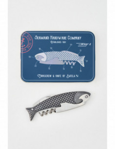 Sacacorchos y navaja cuerpo pez