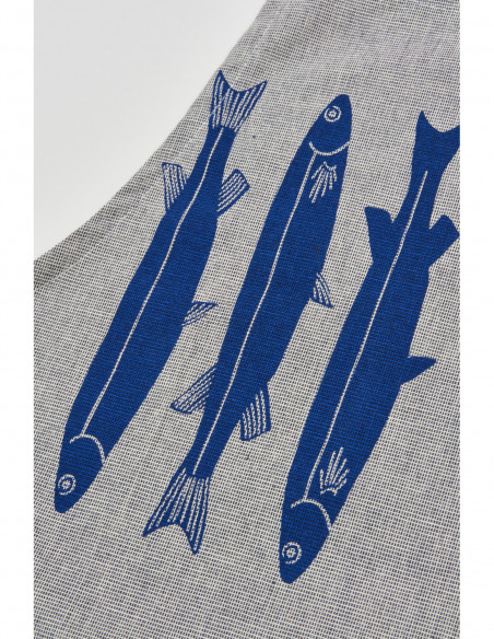 Delantal peces azules