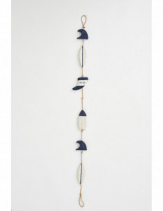 Guirnalda tabla de surf azulina