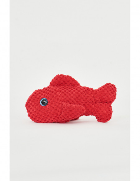 Pez de peluche rojo