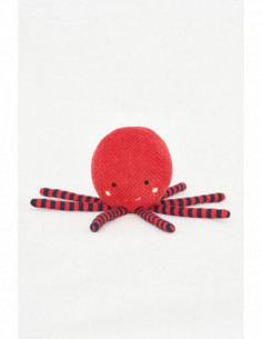 Peluche de pulpo rojo