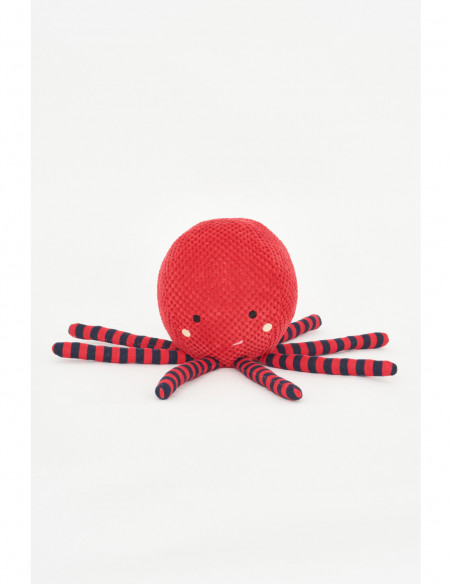 Peluche de pulpo rojo