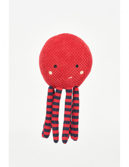 Peluche de pulpo rojizo