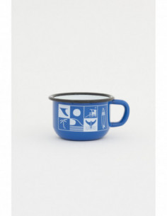 Taza de café azul