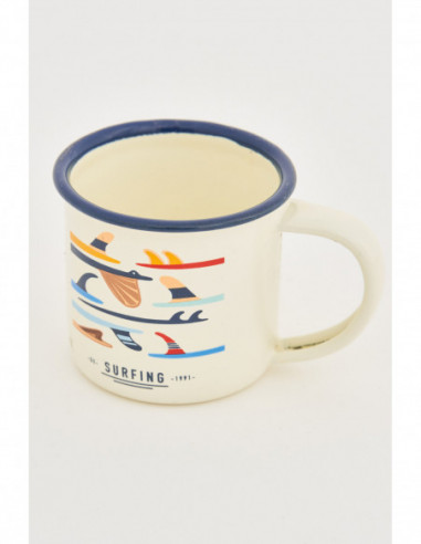 Mini mug metal blanco