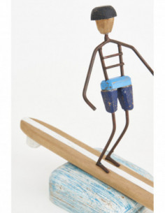 Surfero de madera y metal decorativo 2