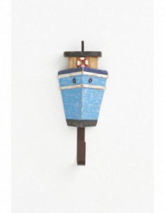 Perchero barco de madera