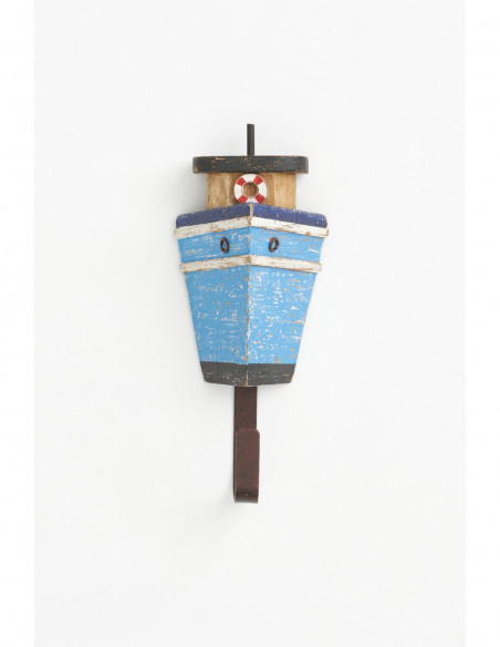 Perchero barco de madera