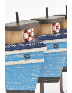 Percheros de madera diseño barco 2