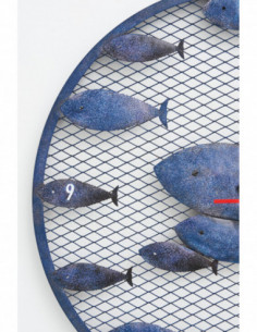 Reloj de metal banco de peces 2