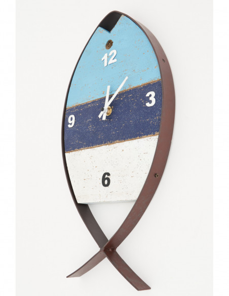 Reloj metal y madera
