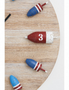 Reloj de madera boyas coloridas 2