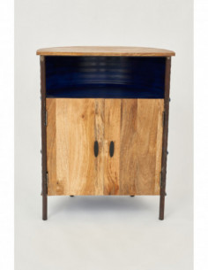 Consola de metal y madera