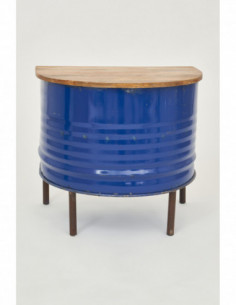 Mesita de noche madera y metal 2