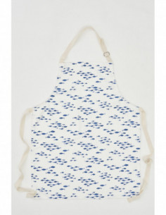 Delantal banco de peces azules