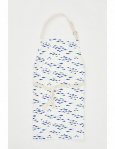 Delantal banco de peces azules 2