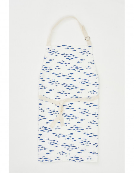 Delantal peces azules