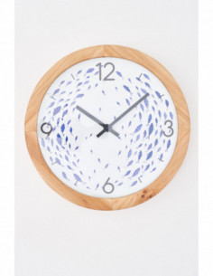 Reloj decorativo banco de peces