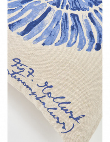 Cojín caracola azul