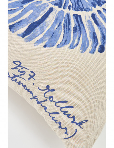 Cojín caracola azul