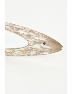 Espejo de madera pez 2