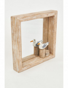 Espejo ave sobre tronco 2