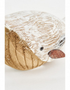Ballena blanca de madera y metal  2