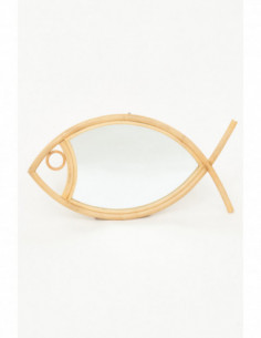 Espejo de ratán pez