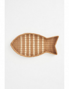 Bandeja de ratán pez