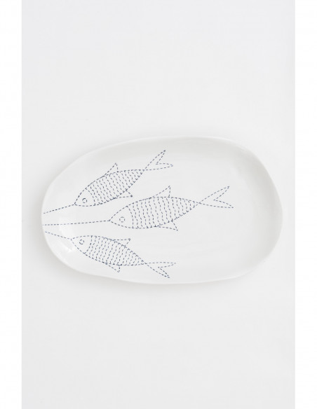 Plato ovalado de peces