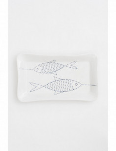 Plato rectangular de peces