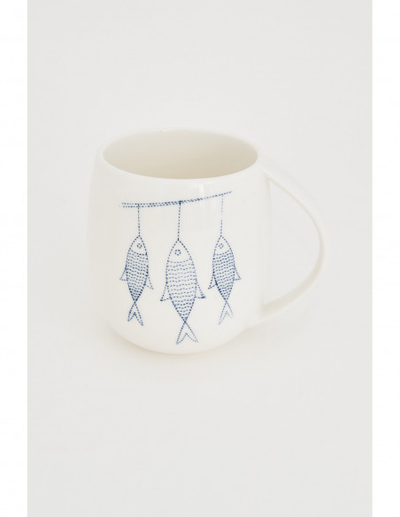 Mug de porcelana diseño peces