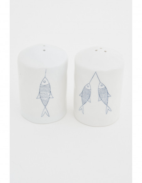 Sal y pimentero peces 