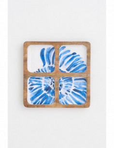 Bandeja concha azul esmaltada 