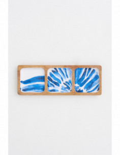 Bandeja aperitivos concha azul