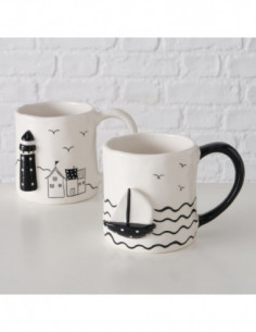 Mug marinero cerámica faro/velero