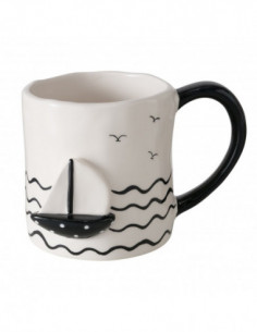 Mug marinero cerámica faro/velero 2