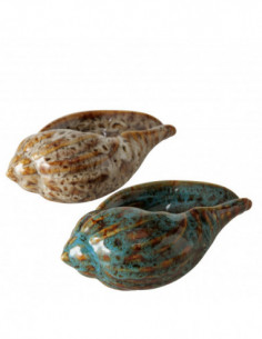 Caracola melo diadema de cerámica 