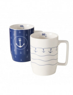 Mug marino diseño anclas