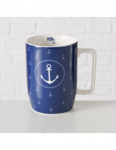 Mug marino diseño anclas 2