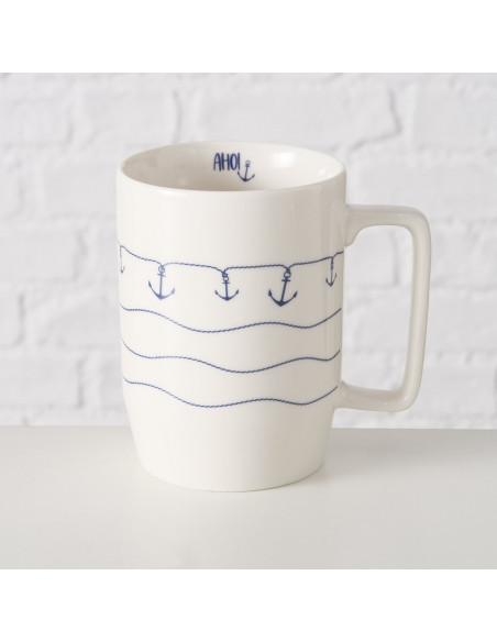 Mug blanco diseño ancla
