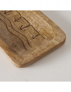 Bandeja rústica madera natural 2
