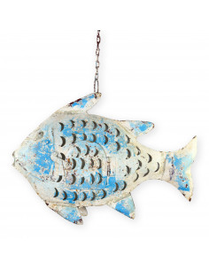 Portavelas pez de hierro mediano 2