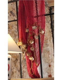Red pesca marina roja decorativa 2