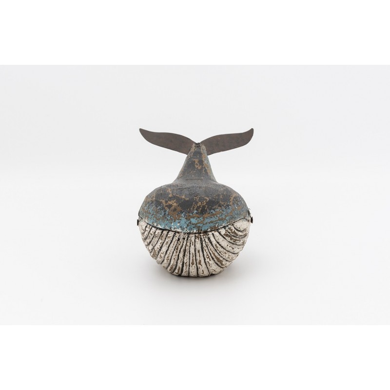 Ballena náutica de madera y metal