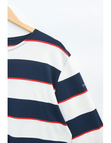 Camiseta derayas manga larga hombre