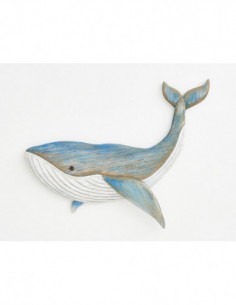 mural ballena madera