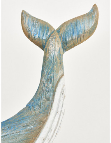 ballena de madera para colgar en la pared