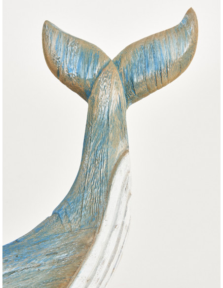 ballena de madera para colgar en la pared